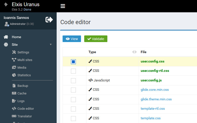 Code editor